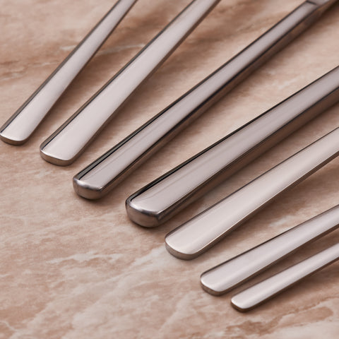 Karaca Serena Set de Couverts en Acier Inoxydable 84 Pièces pour 12 Personnes, Argenté