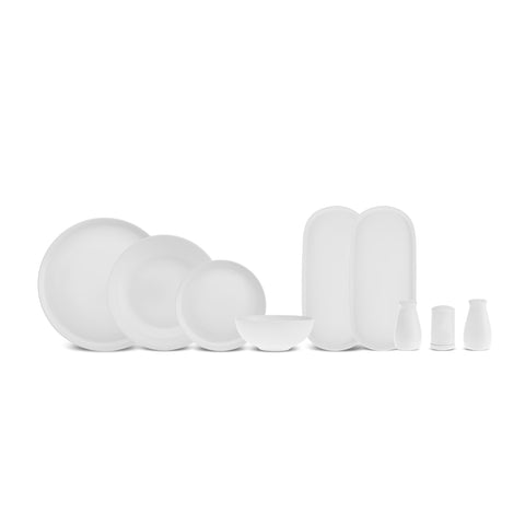 Ensemble de Vaisselle Karaca Streamline Favaro 53 Pièces Pour 12 Personnes, Blanc