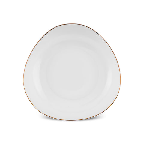 Karaca Stream Bone Middle Service de Table 53 Pièces pour 12 Personnes Doré