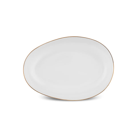 Karaca Stream Bone Middle Service de Table 53 Pièces pour 12 Personnes Doré