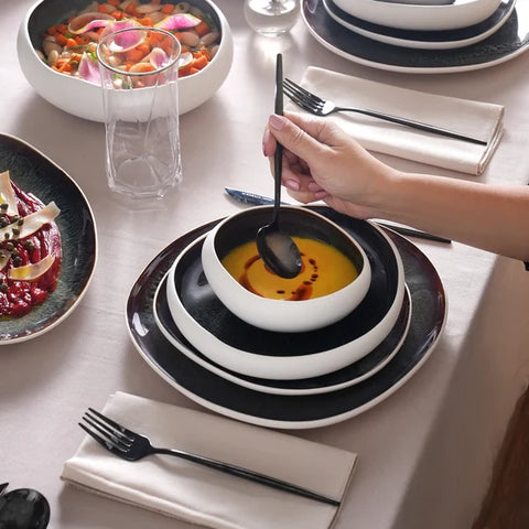 Service de table Karaca Earth Collection Galactic 55 pièces pour 12 personnes – Blanc