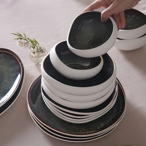 Service de table Karaca Earth Collection Galactic 55 pièces pour 12 personnes – Blanc