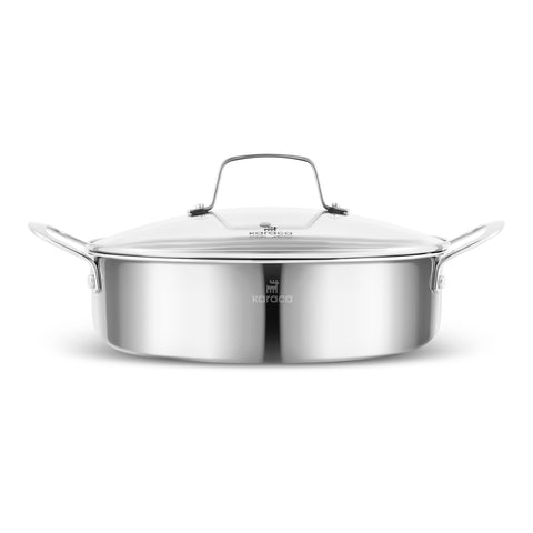 Ensemble de Casseroles Karaca Ceramica Steel 3Ply en Acier Inoxydable