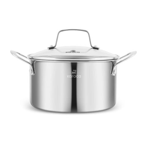 Ensemble de Casseroles Karaca Ceramica Steel 3Ply en Acier Inoxydable