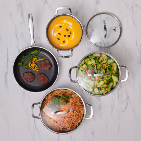 Ensemble de Casseroles Karaca Ceramica Steel 3Ply en Acier Inoxydable