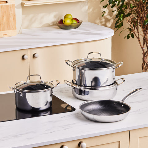 Ensemble de Casseroles Karaca Ceramica Steel 3Ply en Acier Inoxydable