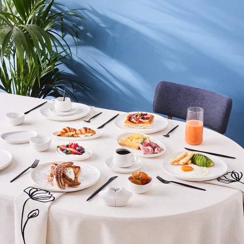 Karaca Stream Bone Hole, Service Petit-Déjeuner 34 Pièces pour 6 Personnes