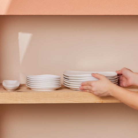 Karaca Stream Bone Middle Service Petit-Déjeuner 34 Pièces pour 6 Personnes – Blanc