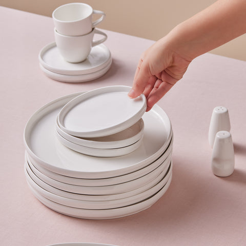 Karaca Stream Bone Sunset, Service de petit-déjeuner 34 pièces pour 6 personnes, Blanc