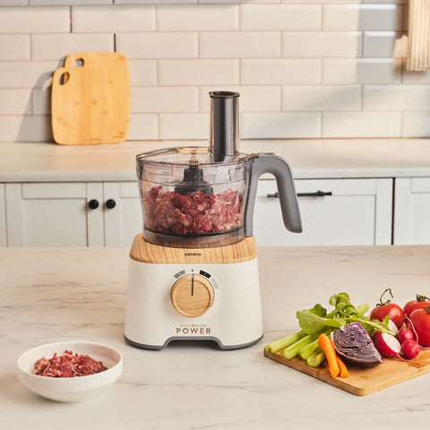 Robot de cuisine multifonction Karaca Mastermaid Power 10-en-1 – 2000 W – Wood Craft