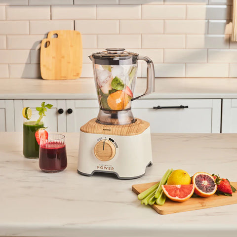 Robot de cuisine multifonction Karaca Mastermaid Power 10-en-1 – 2000 W – Wood Craft