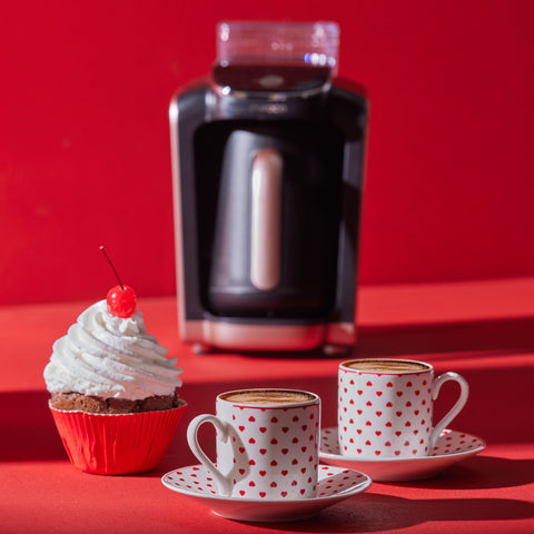 Karaca Sweet Love Coffee Cup Set for 2 Persons – 90 ml