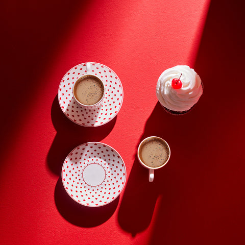 Karaca Sweet Love Coffee Cup Set for 2 Persons – 90 ml