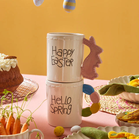 Karaca Easter Mug, 520 ml, Rose-Blanc