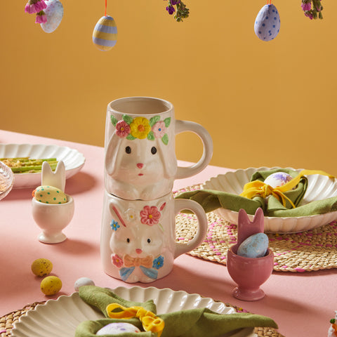Karaca Easter Mug, 510 ml, Blanc-Jaune