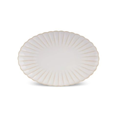 Karaca New Daisy Plat de service ovale, 30 cm