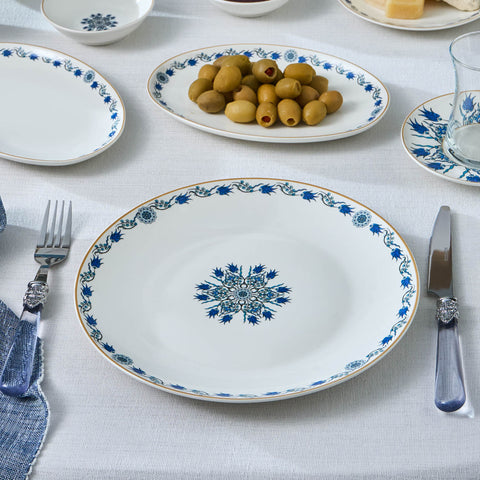 Karaca Bone China İznik Service 26 pièces pour 6 personnes, Multicolore
