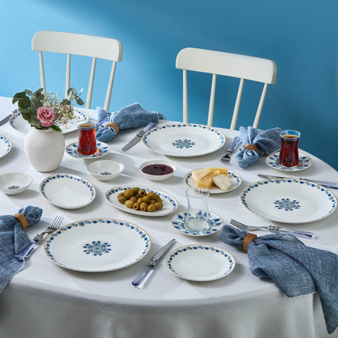Karaca Bone China İznik Service 26 pièces pour 6 personnes, Multicolore