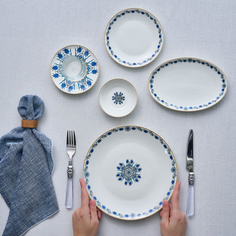 Karaca Bone China İznik Service 26 pièces pour 6 personnes, Multicolore