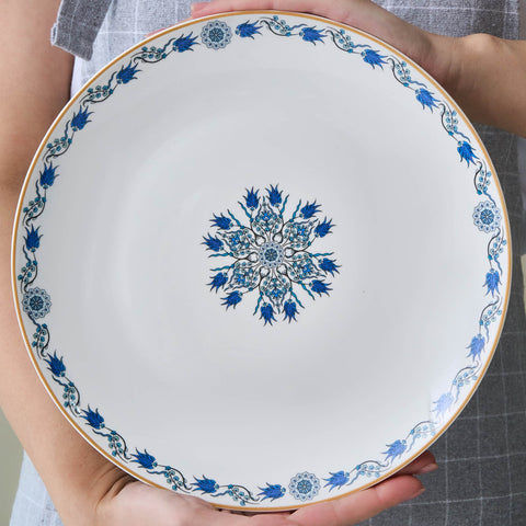 Karaca Bone China İznik Service 26 pièces pour 6 personnes, Multicolore
