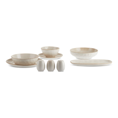 Karaca Earth Collection Aria Service de Table 55 Pièces pour 12 Personnes Beige