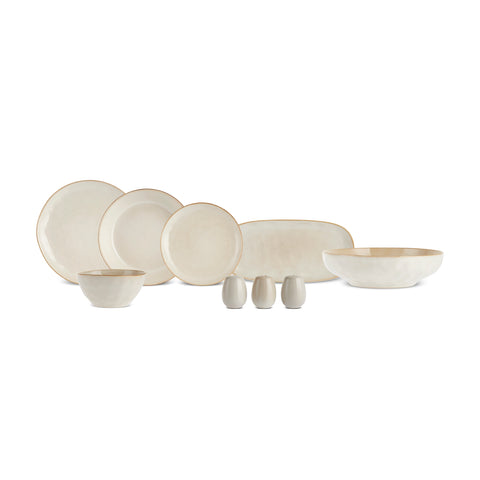 Karaca Earth Collection Aria Service de Table 55 Pièces pour 12 Personnes Beige