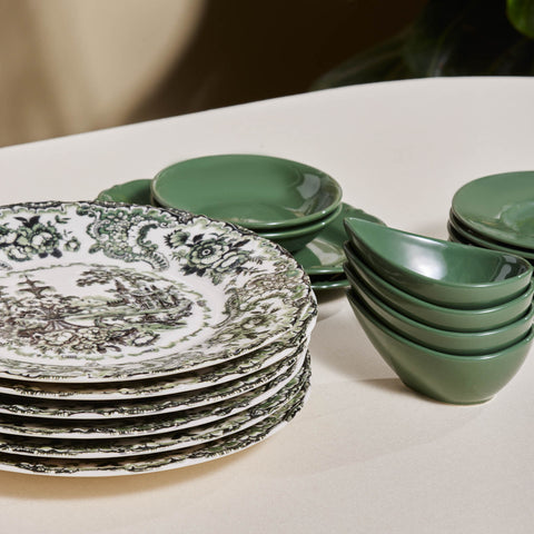 Karaca Forever Bone Vittoria, Service de petit-déjeuner 26 pièces pour 6 personnes
