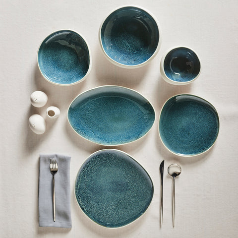 Karaca Earth Collection New Galactic Oscar Reactive Glaze 55-pièces Service de table pour 12 personnes, Multi