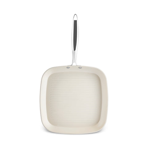 Karaca Swiss Crystal Almond Cream, Gril avec Poignée, 28cm