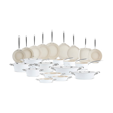 Karaca Swiss Crystal Almond Cream, Gril avec Poignée, 28cm