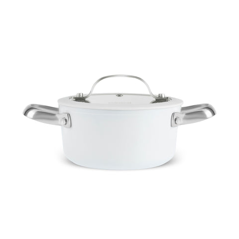 Karaca Swiss Crystal Almond Cream, Casserole avec Manche en Acier, 14cm