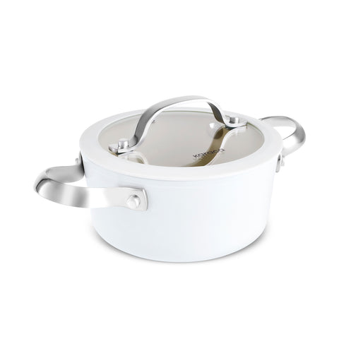 Karaca Swiss Crystal Almond Cream, Casserole avec Manche en Acier, 14cm
