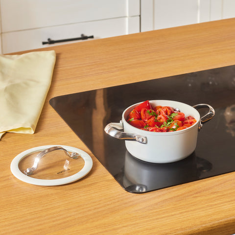 Karaca Swiss Crystal Almond Cream, Casserole avec Manche en Acier, 14cm