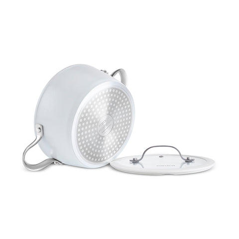 Karaca Swiss Crystal Almond Cream – Casserole avec poignée en acier inoxydable 18 cm