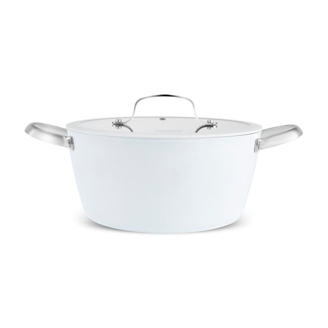 Karaca Swiss Crystal Almond Cream, Casserole avec Manche en Acier, 24cm