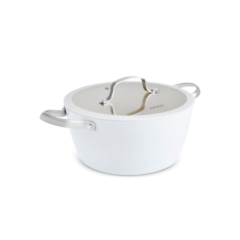 Karaca Swiss Crystal Almond Cream, Casserole avec Manche en Acier, 24cm