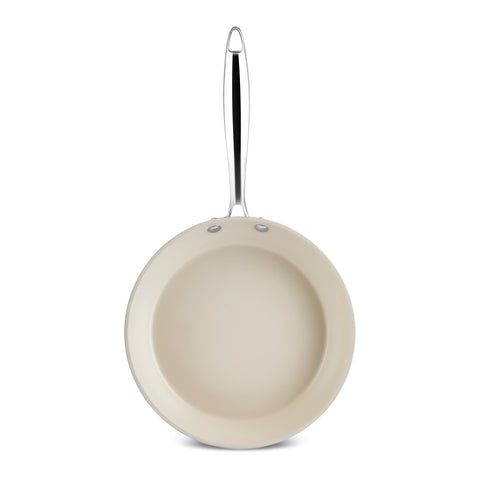 Karaca Swiss Crystal Almond Cream – Poêle avec poignée en acier inoxydable 22 cm
