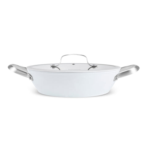 Karaca Swiss Crystal Almond Cream, Casserole avec Manche en Acier, 30cm