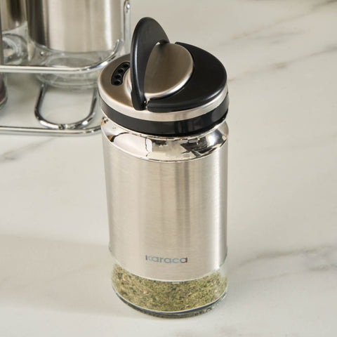 Karaca Stellum, ensemble de 6 pots à épices, inox