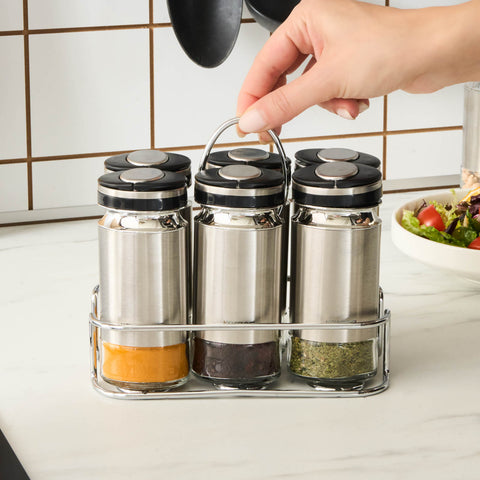 Karaca Stellum, ensemble de 6 pots à épices, inox