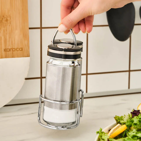 Karaca Stellum, Ensemble de 3 pièces Salière et Poivrière, Inox