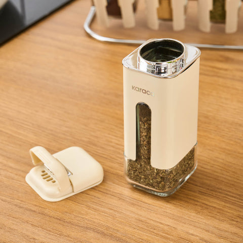 Karaca Luminous, Ensemble de pots à épices 9 pièces, Crème