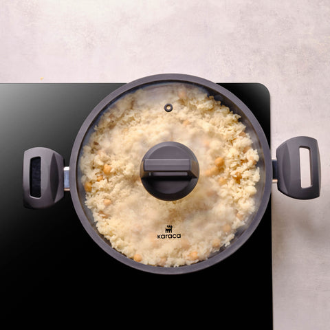 Karaca Aqua Granit Batterie de cuisine plate 26 cm