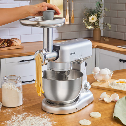 Karaca Multicast Plus Moulin à viande hachée / Saucisse / Kibbeh / Appareil à biscuits Pétrin Machine à pétrir la pâte Argent 5L