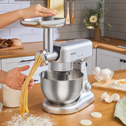 Karaca Multicast Plus Moulin à viande hachée / Saucisse / Kibbeh / Appareil à biscuits Pétrin Machine à pétrir la pâte Argent 5L
