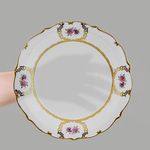 Karaca Royal Bone China Elizabeth Service de Table 55 Pièces pour 12 Personnes, Or