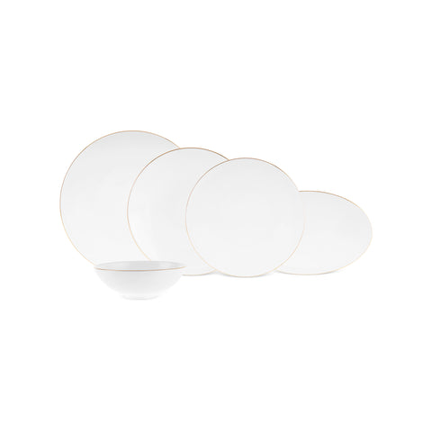 Karaca Fine Pearl Extra Chanak 55 pièces Service de table pour 12 personnes Or