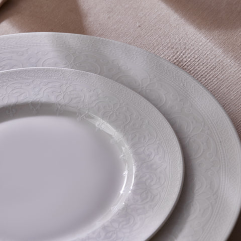Karaca New Dome Service de vaisselle 24 pièces pour 6 personnes, Blanc