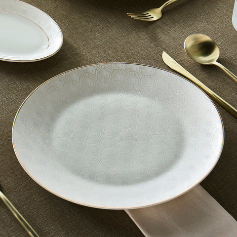Karaca Elegance Bone Mandarin Service de table 53 pièces pour 12 personnes Or
