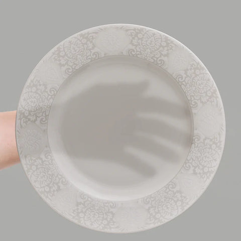 Karaca Forever Bone China New Olio – Service de Table 53 Pièces pour 12 Personnes, Blanc